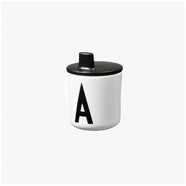 Ecozen krus A til Z med sort drikketud fra Design Letters K