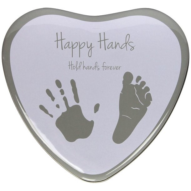 Happy Hands 2D hnd og fod aftryk hjerte gaveske fra Dooky