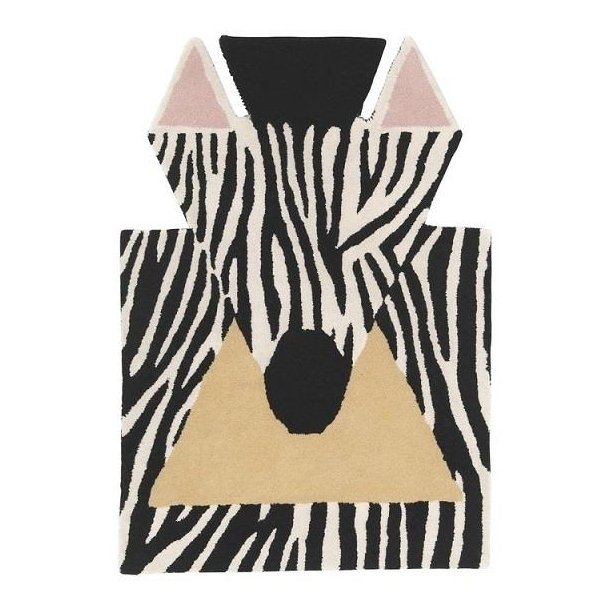 Zebra gulvtppe i uld fra Eo